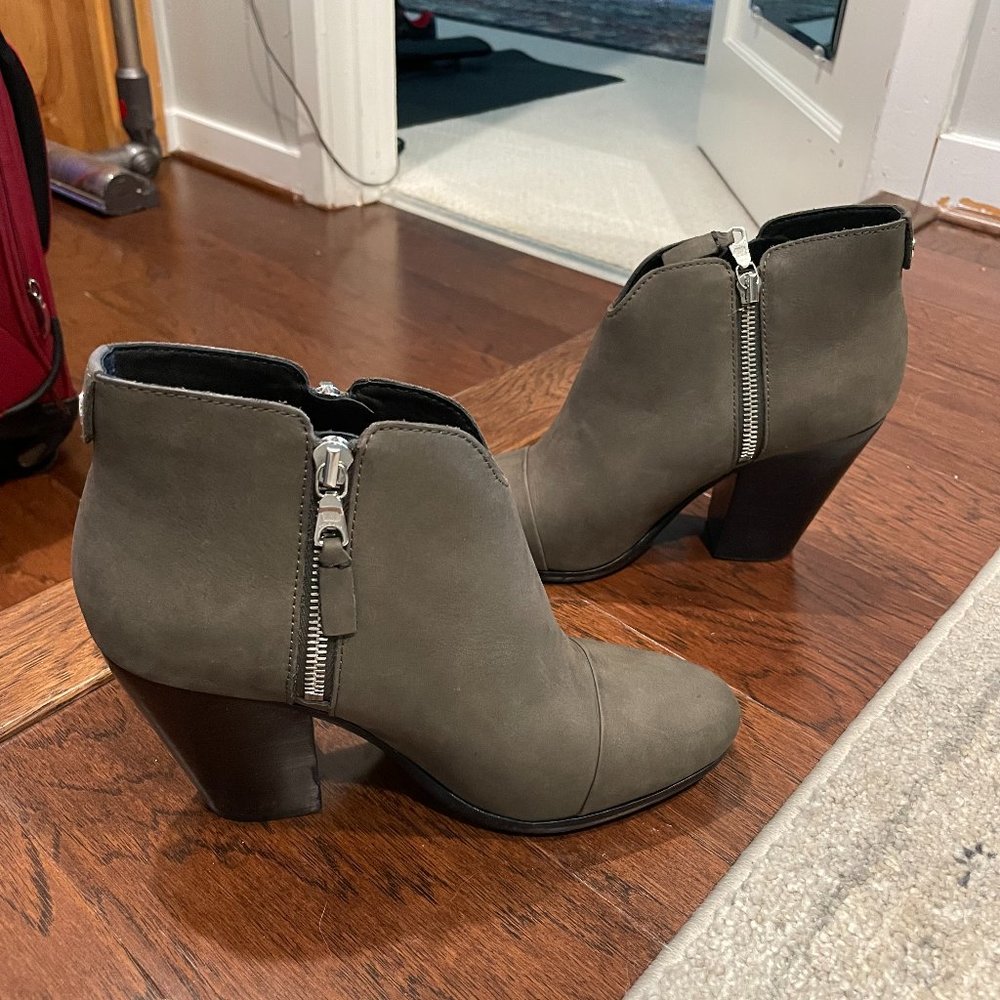Rag and Bone Margot Ankle Booties in Asphalt Nubuck Leather